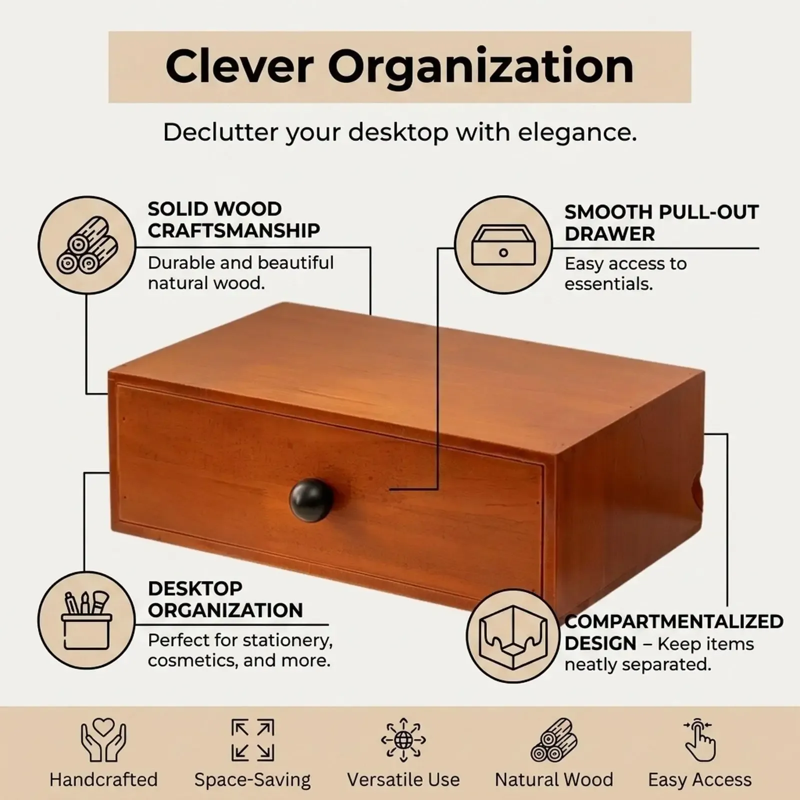 Organiseur de bureau avec tiroir