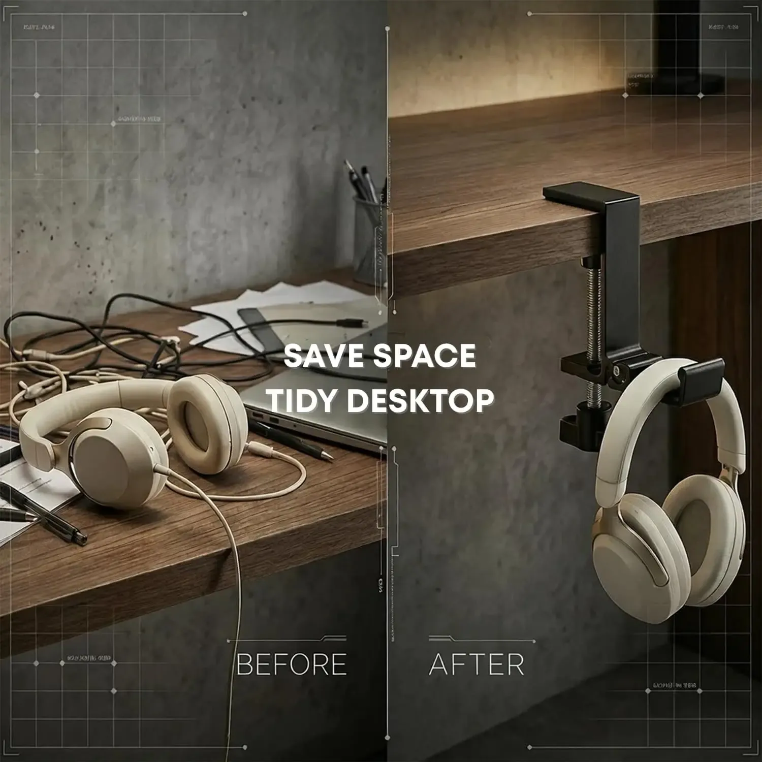 Support casque aluminium, pliant