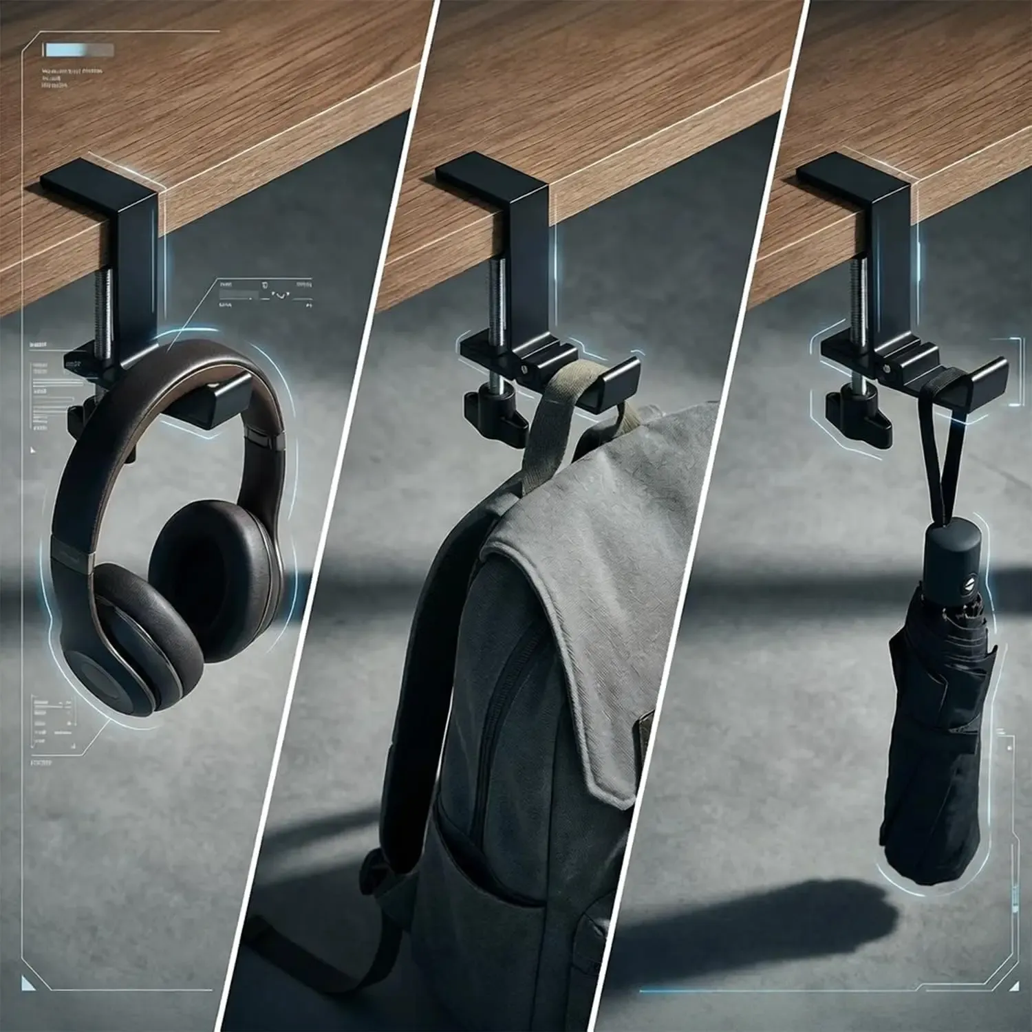 Support casque aluminium, pliant